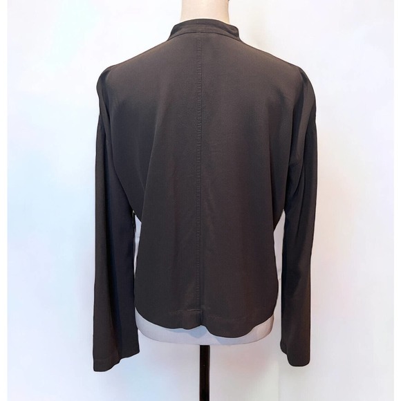 Eileen Fisher Womens Jacket Gray Tencel PP 2-4 Light Unlined Zip Classic Basic - Picture 2 of 6